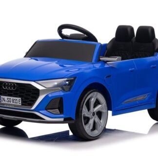 Coche eléctrico 12v, 1 plaza, Audi SQ8, RC, asiento cuero, ruedas goma, azul  INDA479-LEG